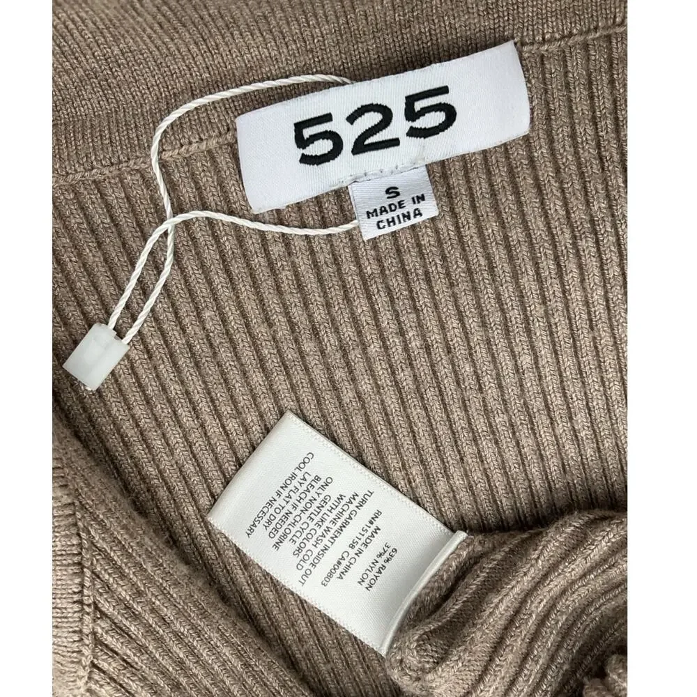 525 Ribbed Tan Gemma Sweater Size XS - Picture 4 of 4
